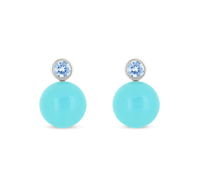 Bubble Drop Turquoise Studs