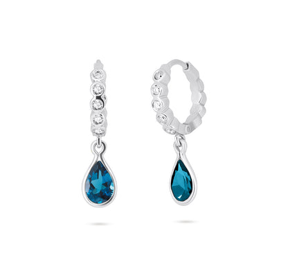 Gemstone Teardrop Huggies